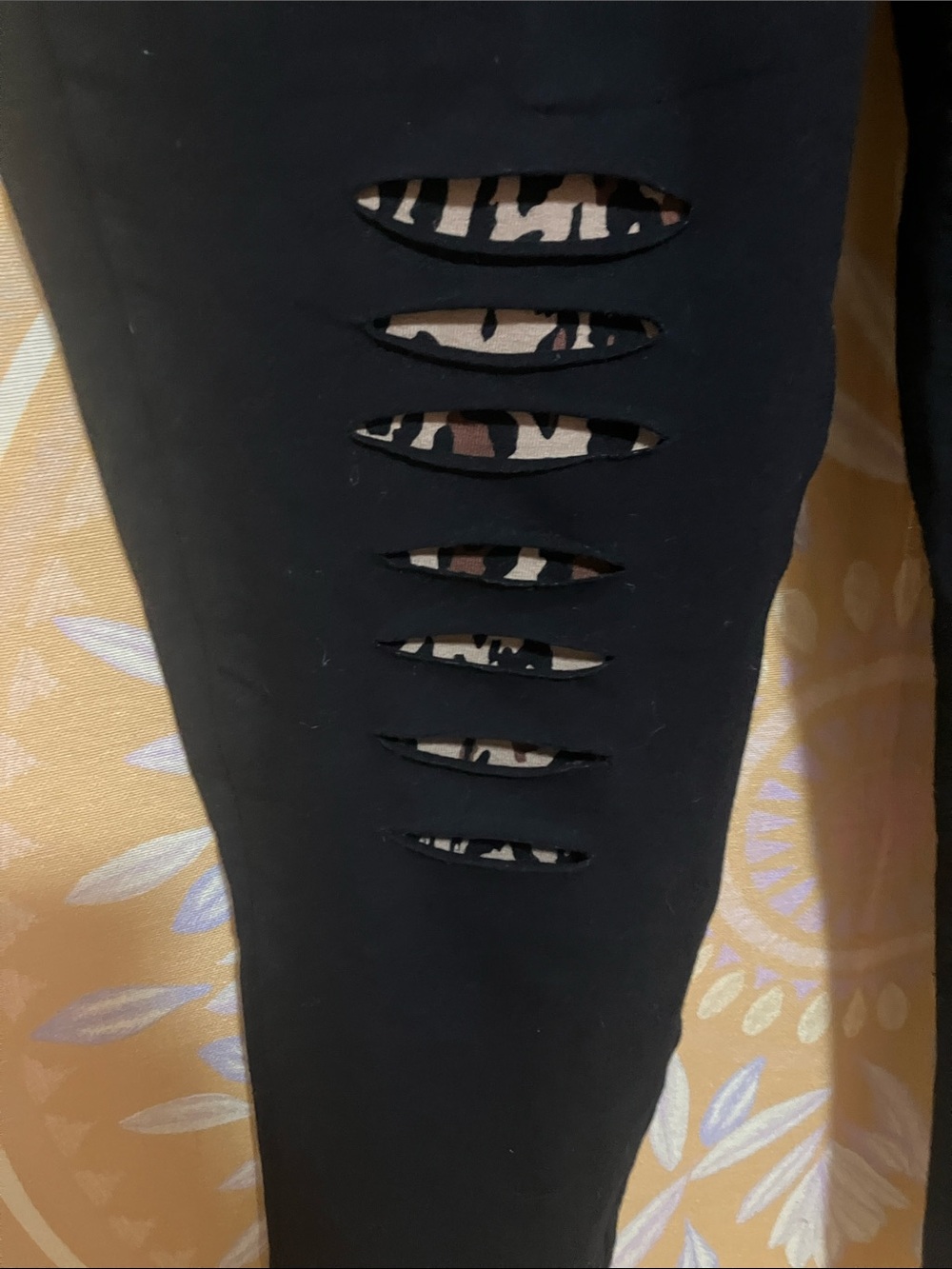 nwot torrid leopard cut out cotton leggings